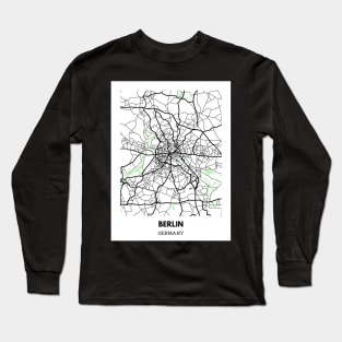 BERLIN CITY MAP POSTER Long Sleeve T-Shirt
